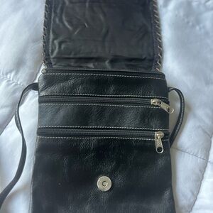 Chic Black Leather Crossbody Bag